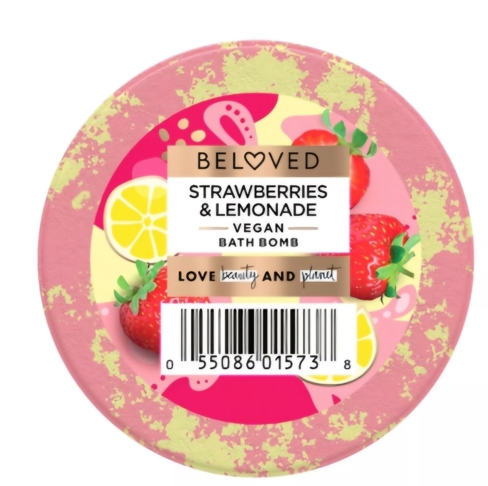 Beloved Vegan Bath Bombs Strawberries Lemonade Lot Of 3